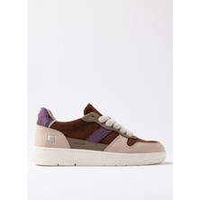 Court Kahverengi - Çok Renkli Kadın Deri  Sneaker