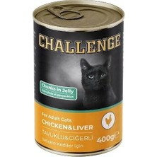 Challenge Tavuklu Ciğerli Yetişkin Konserve Kedi Maması 400 gr