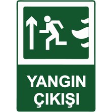 ZiPrinter Yangın Çıkışı Isg Uyarı Levhası Pvc A5 15X21 cm