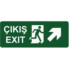 ZiPrinter Çıkış Exıt Isg Uyarı Levhası Pvc A5 15X21 cm