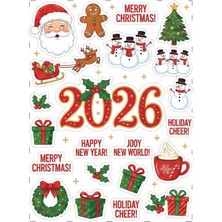 Bsb Noel Yılbaşı Yeni Yıl Telefon Laptop Notebook Tablet Defter Matara Stiker Etiket ST2428