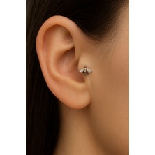 By Dilek Çetin Acessorry Çelik Arı Figürlü Kıkırdak Helix Tragus Piercing (1ADET)