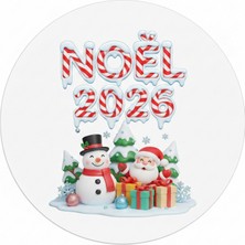 Bsb Noel Yılbaşı Yeni Yıl Telefon Laptop Notebook Tablet Defter Matara Stiker Etiket 18 cm ST2474