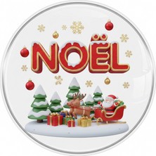 Bsb Noel Yılbaşı Yeni Yıl Telefon Laptop Notebook Tablet Defter Matara Stiker Etiket 18 cm ST2469