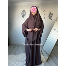Yüsra Collection Tesettür Asel Takım Elbise Sufle Peçe 3’lü