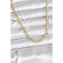 Çarşı Point Pirinç Gold Renk Sıralı Yıldız Kadın Kolye