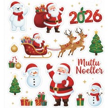 Bsb Noel Yılbaşı Yeni Yıl Telefon Laptop Notebook Tablet Defter Matara Stiker Etiket ST2452