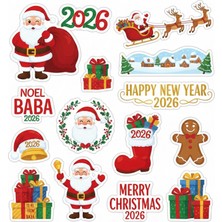 Bsb Noel Yılbaşı Yeni Yıl Telefon Laptop Notebook Tablet Defter Matara Stiker Etiket ST2445