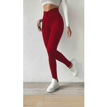 Arben Boutique Kadın Yüksek Bel Önden Düğmeli Dalgıç Tayt