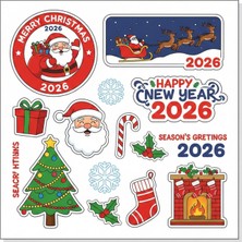 Bsb Noel Yılbaşı Yeni Yıl Telefon Laptop Notebook Tablet Defter Matara Stiker Etiket ST2454