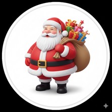 Bsb Noel Yılbaşı Yeni Yıl Telefon Laptop Notebook Tablet Defter Matara Stiker Etiket 18 cm ST2461