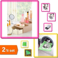 Hereveoyuncak Compact Çekmeceli Standlı Makyaj Düzenleyici + Yeşil Fermuarlı Ayakkabı Çamaşır Filesi - 2li Set B9H