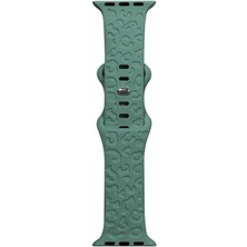 MobaxAksesuar Apple Watch 10/11 42MM-38/40/41MM Kordon Leopar Desen Yumuşak Silikon Kordon 2/3/4/5/6/se/7/8/9