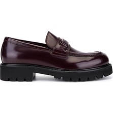 Valentino Erkek Hakiki Deri Bordo Loafer Ayakkabı 667 20922 Erk Ayk Y25 Bordeaux