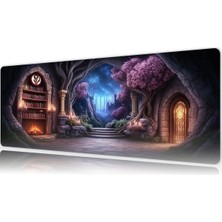 Urzuva Library Gateway 80X30 3mm Kalınlık  Premium Gaming Oyuncu Mousepad, Anti Slip Xxl Mouse Pad