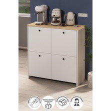 Bofigo 4 Kapaklı Dolap Modern Tasarım 90 x 90 x 35 cm Suntalam Malzeme Çok Amaçlı Kullanım