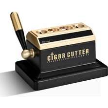 Cigarloong Classical Masa Puro Kesici Giyotin Siyah Gold 4lü
