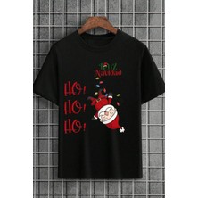 Lewiba Fashion Christmas Noel Yılbaşı Özel Tasarım Noel Baba Konsepti Premium Baskı  %100 Pamuk  Tişört