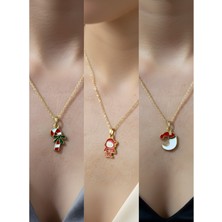 NKT Collection Yeni Yıl Üçlü Kombin Altın Kaplama Kolye Seti