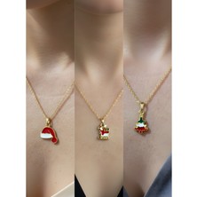 NKT Collection Yeni Yıl Üçlü Kombin Altın Kaplama Kolye Seti