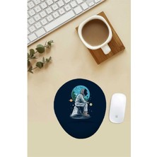 Efkarlı Astronot Desenli Bilek Destekli Mouse Pad