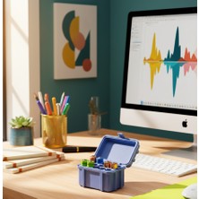 Printology Aa Pil Saklama Kutusu - 3D Baskı Taşıma Kutusu - 15'li Pil Organizer Kutu Gri