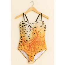 Rapapa Kadın Dijital Baskılı Desenli Tek Parça Mayo – Ince Askılı 0015