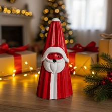 Uretti - Ayşe 7362 9531 El Yapımı Noel Baba Detaylı Kırmızı Biblo - 6 x 12 cm