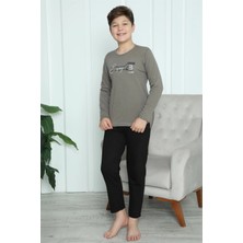 Moda Şahsenem Moda Erkek Çocuk Penye Pijama Takım Vizon