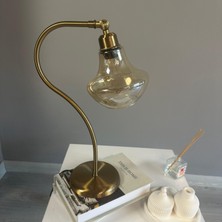 Bamyum Melk Cam Bal Rengi Masa Lambası Dekoratif Masaüstü Aydınlatma Hol Abajur Yatak Odası Başucu Lamba