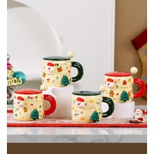 Giftmoda Yılbaşı Figürlü Mıknatıslı Seramik Kupa