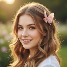 Gigi Giyim Benekli Oynar Kanatlı Kelebek Pens Toka