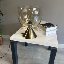 Bamyum Dijon Cam Bal Rengi Masa Lambası Dekoratif Masaüstü Aydınlatma Hol Abajur Yatak Odası Başucu Lamba