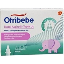 Otribebe 10 Adet Nazal Burun Aspiratörü Yedek Uç Ergonomik Tasarım ile Kolay Temizlenebilir