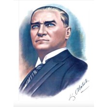 Atatürk Poster Bayrak 50X75 cm