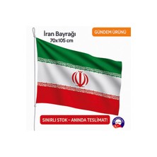 "iran Bayrağı 70X105 cm | Dış Mekan Uyumlu Kumaş | Köşe Bağcıklı – Güncel Stok"