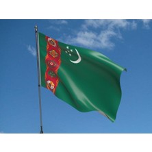 Türkmenistan Bayrağı 50X75 cm Turkmenistan Flag