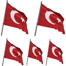 70X105CM Türk Bayrağı Raşel Kumaş 5 Adet 29 Ekim,10 Kasım, 23 Nisan, 19 Mayıs