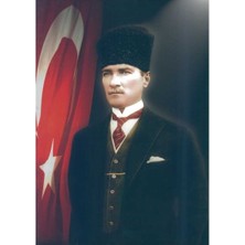Atatürk Poster Bayrak 50X75 cm