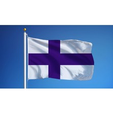 Finlandiya Gönder Bayrağı Raşel Kumaş (50 X75 Cm)