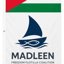 Madleen Gemisi Bayrağı 70X105 cm – Dayanışma ve Özgürlük Sembolü – Filistin Destek Bayrağı