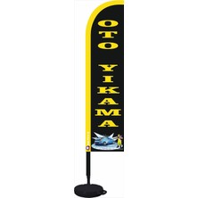 Oto Yıkama Yelken Bayrak 75X400CM