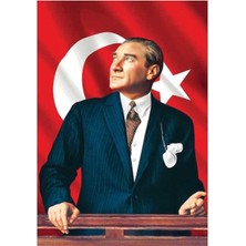 Atatürk Poster Bayrak 100X150 cm