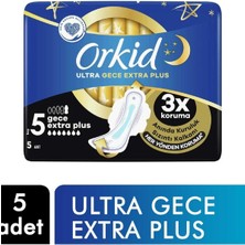 Orkid Ultra Gece Ekstra Plus Hijyenik Ped 5'li Paket 8006540130186 Hijyenik Ped