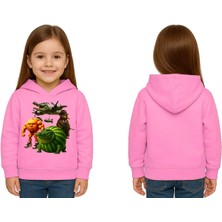 Sedirli Unisex Brainrot Baskılı Çocuk Swaetshirt Kapüşonlu 3 Iplik Şardonlu