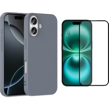 Coolacs Apple iPhone 17 Uyumlu Içi Kadife Lansman Kılıf ve Seramik Tam Kaplayan Cam Ekran Koruyucu