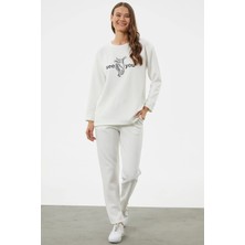 NemereSoft Sementa 76233 Baskılı Sıfır Yaka Oversize Eşofman Takım