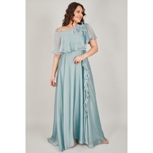 Ladies First Büyük Beden 3440 Küf Uzun Abiye Elbise