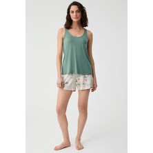 Catherine's Yumuşak Dokulu Askılı Kadın Şort Takım 2827