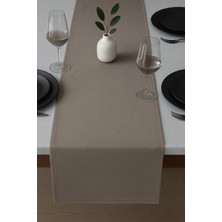 De'vor Kadife Görünümlü Vizon Masa Runnerı